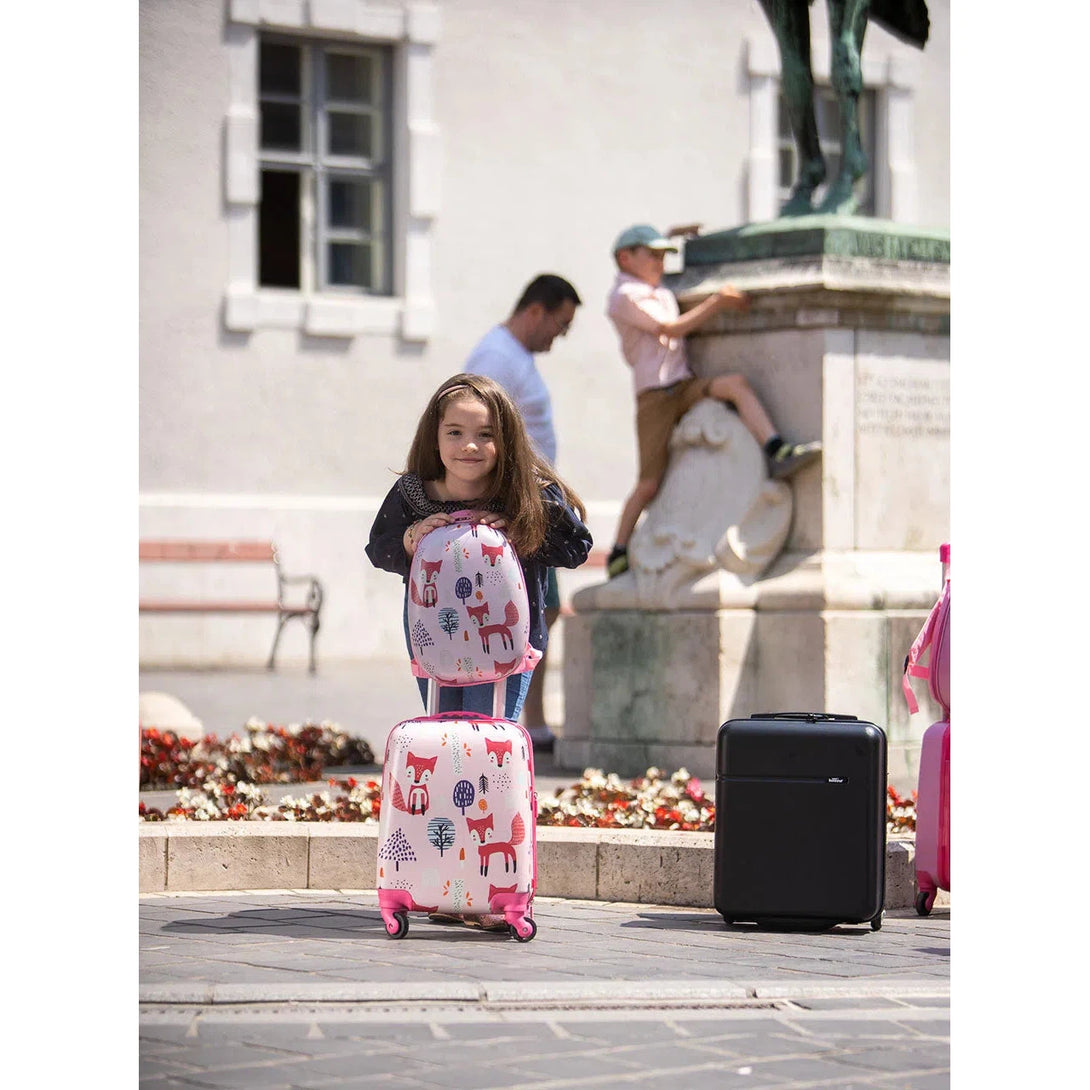 Sada dětských kufrů se vzorem Liška (batoh+kufr) | BONTOUR