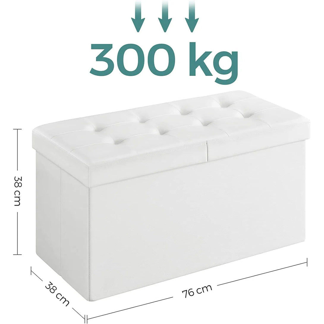Sedací box 80 L, taburet, nosnost do 300 kg, bílý