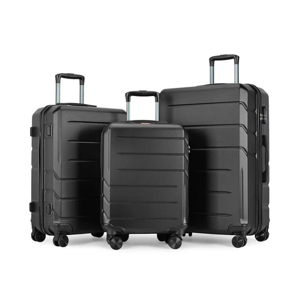 Sada kufrů BONTOUR „Spinner“ na 4 kolečkách, 3 ks, černá