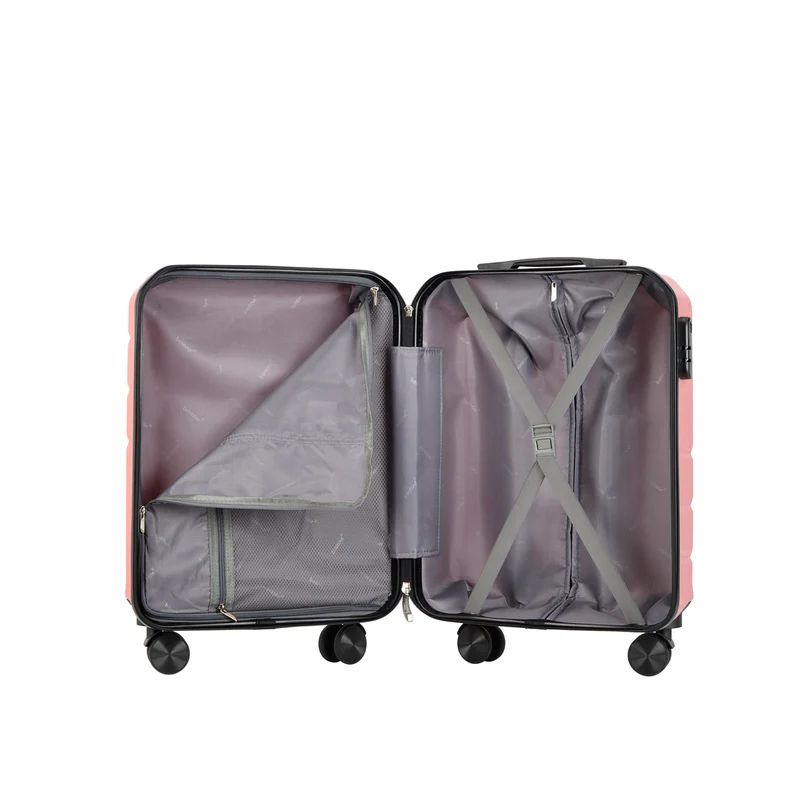 BONTOUR "Spinner" 4 kolečkový kabinový kufr 55×39×20 cm, Rose gold-Kabinové kufry-Vashome.cz