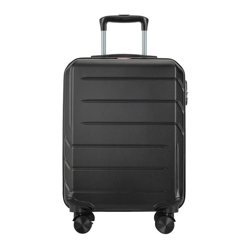 BONTOUR "Spinner" 4 kolečkový kabinový kufr 55×39×20 cm, černý-Kabinový kufr-Vashome.cz