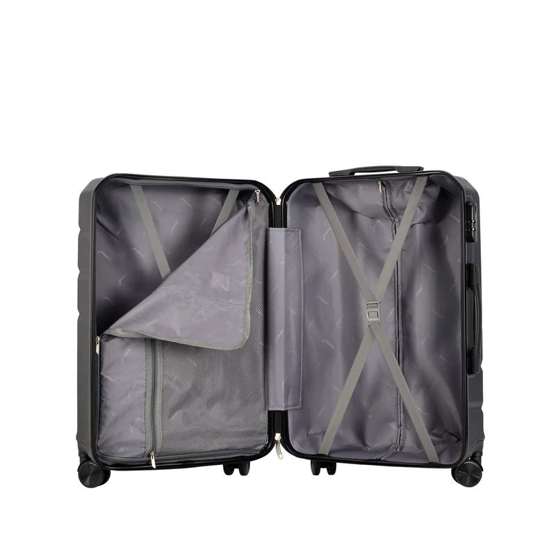 BONTOUR "Spinner" 4 kolečkový kabinový kufr 55×39×20 cm, černý-Kabinový kufr-Vashome.cz