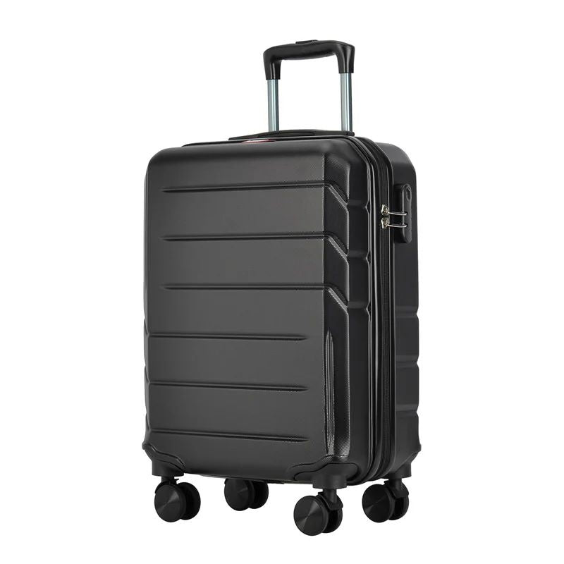 BONTOUR "Spinner" 4 kolečkový kabinový kufr 55×39×20 cm, černý-Kabinový kufr-Vashome.cz