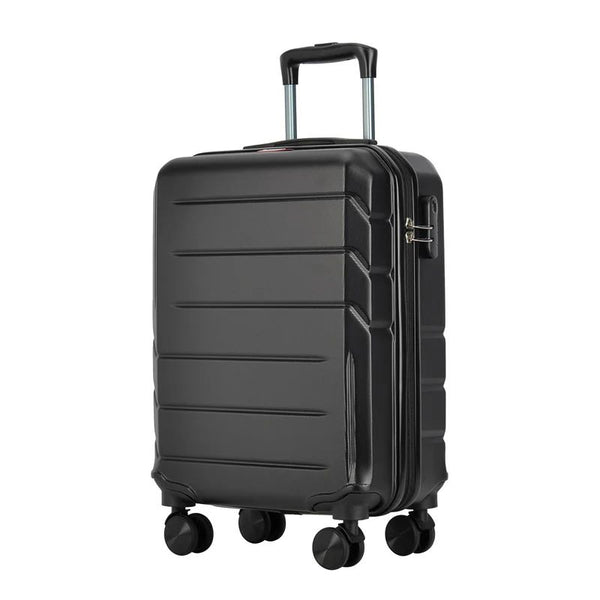 BONTOUR "Spinner" 4 kolečkový kabinový kufr 55×39×20 cm, černý-Kabinový kufr-Vashome.cz