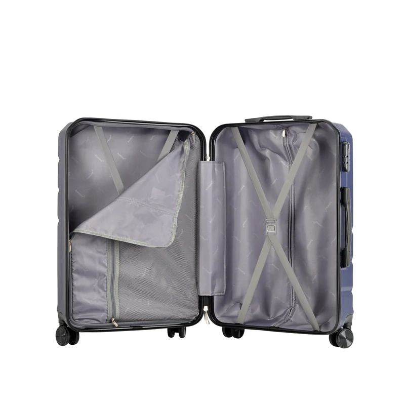 BONTOUR "Spinner" 4 kolečkový kabinový kufr 55×39×20 cm, modrý-Kabinový kufr-Vashome.cz