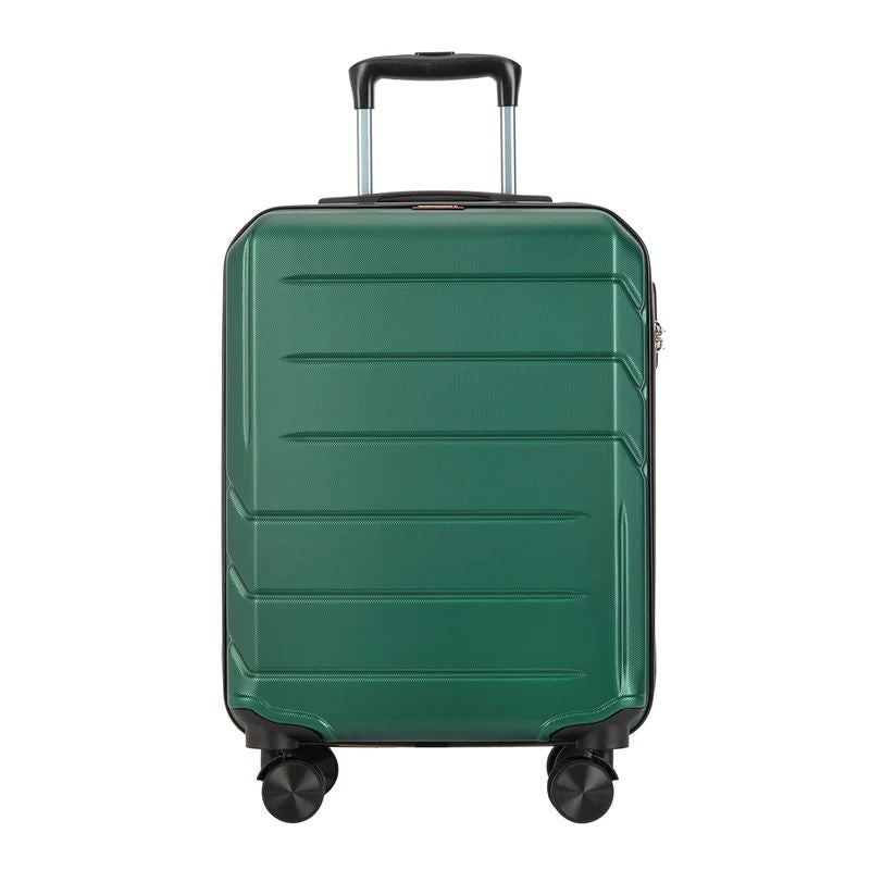 BONTOUR "Spinner" 4 kolečkový kabinový kufr 55×39×20 cm, zelený-Kabinový kufr-Vashome.cz