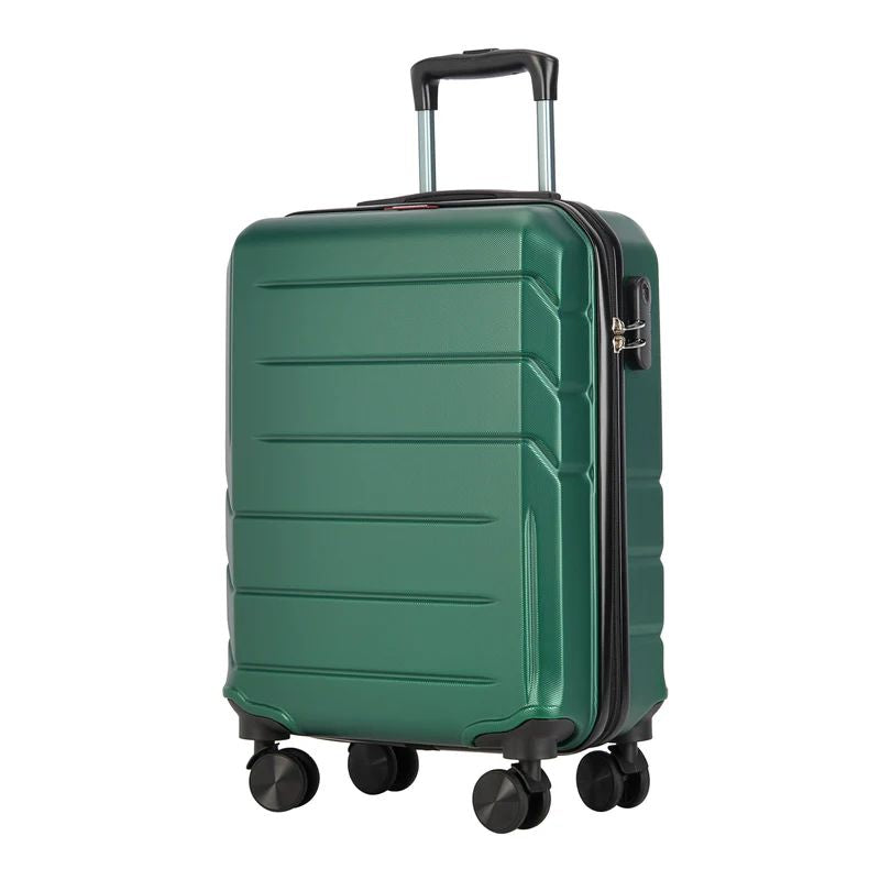 BONTOUR "Spinner" 4 kolečkový kabinový kufr 55×39×20 cm, zelený-Kabinový kufr-Vashome.cz