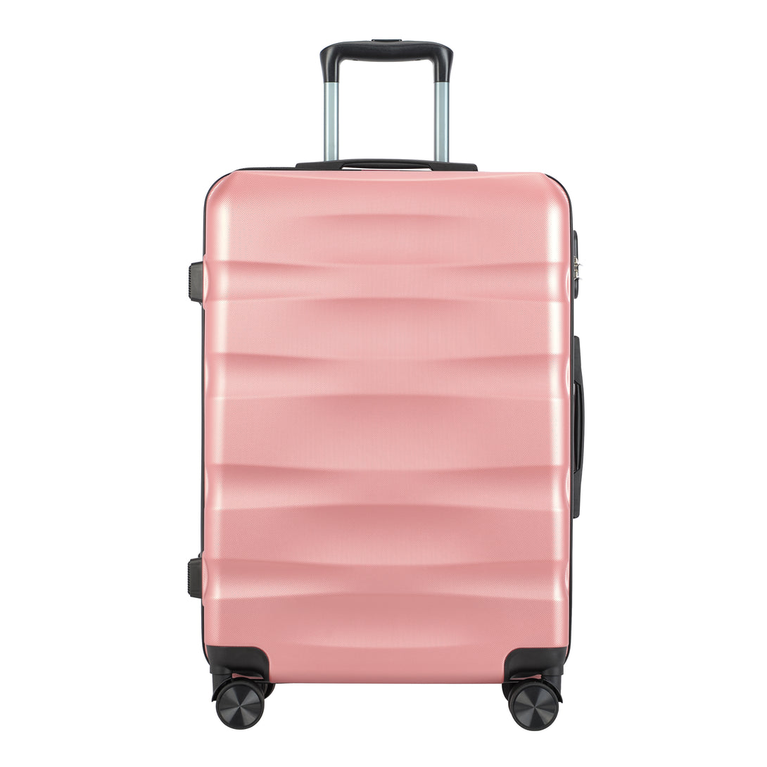 BONTOUR „WAVE“ středně velký kufr s dvojitými kolečky, velikost M, rose gold-Střední kufr-Vashome.cz