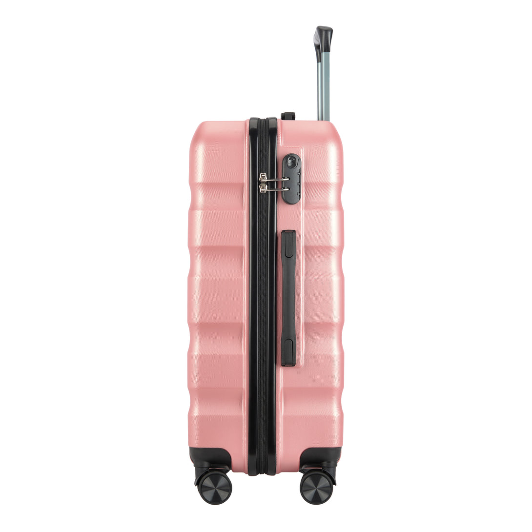 BONTOUR „WAVE“ středně velký kufr s dvojitými kolečky, velikost M, rose gold-Střední kufr-Vashome.cz