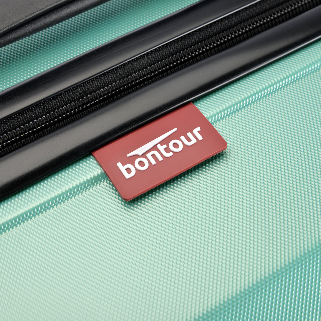 BONTOUR „Wave“ 3-dílná sada kufrů s dvojitými kolečky, s TSA zámkem, pudrově zelená-Souprava kufrů-Vashome.cz