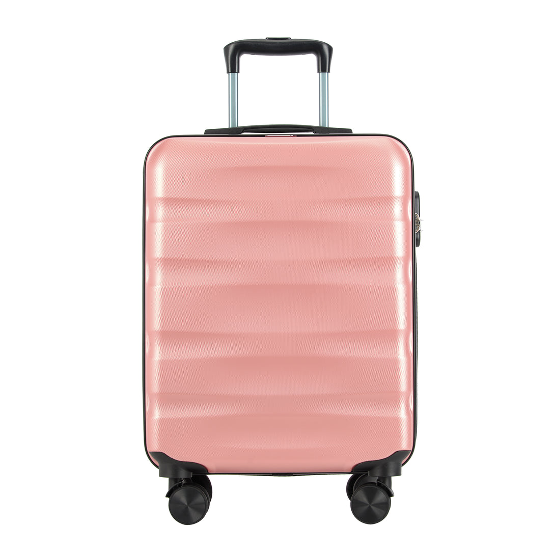 BONTOUR „Wave“ 3-dílná sada kufrů s dvojitými kolečky, s TSA zámkem, rose gold-Souprava kufrů-Vashome.cz