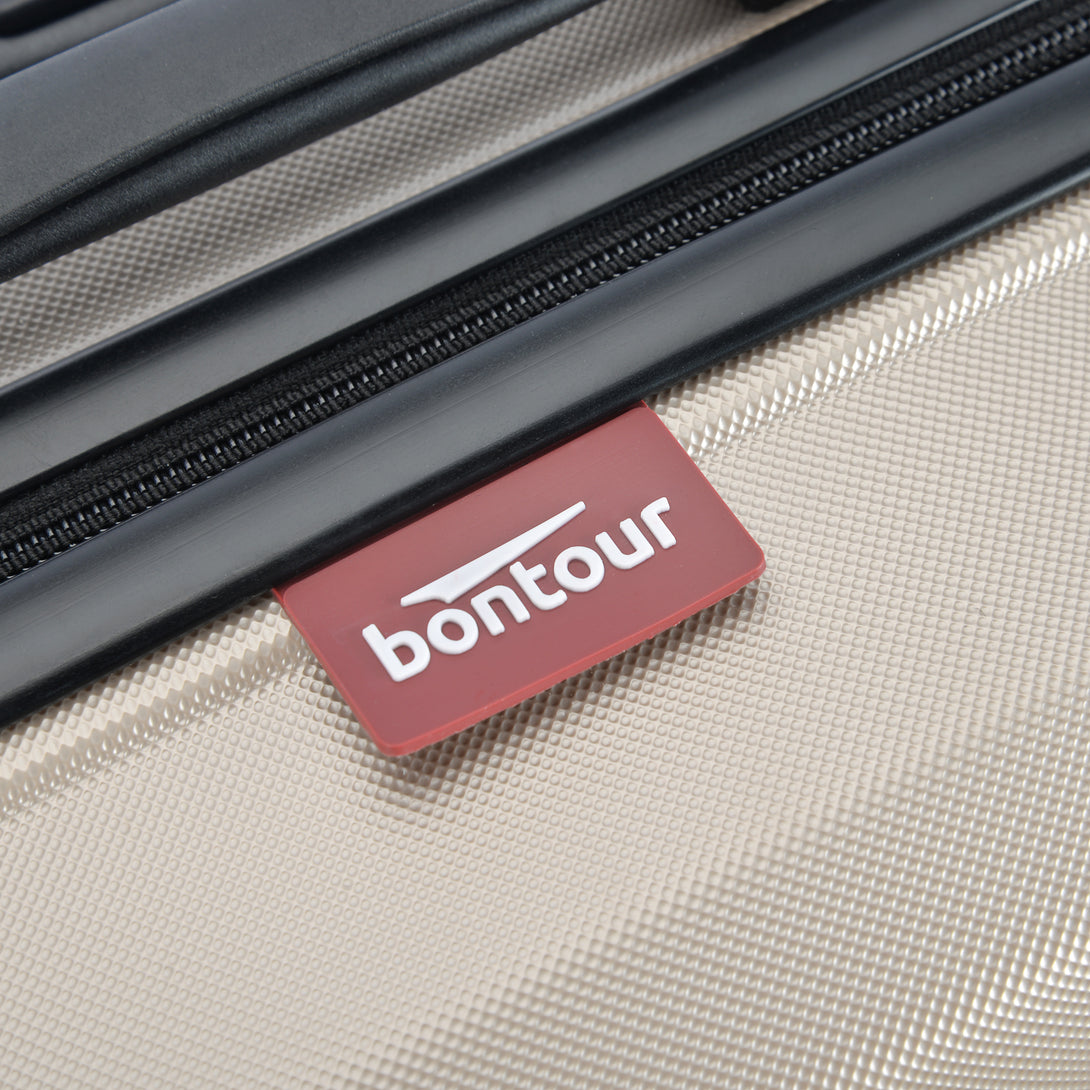 BONTOUR „Wave“ 3-dílná sada kufrů s dvojitými kolečky, s TSA zámkem, šampaňská-Souprava kufrů-Vashome.cz