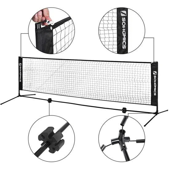 Badmintonová síť 400x155 cm, černá