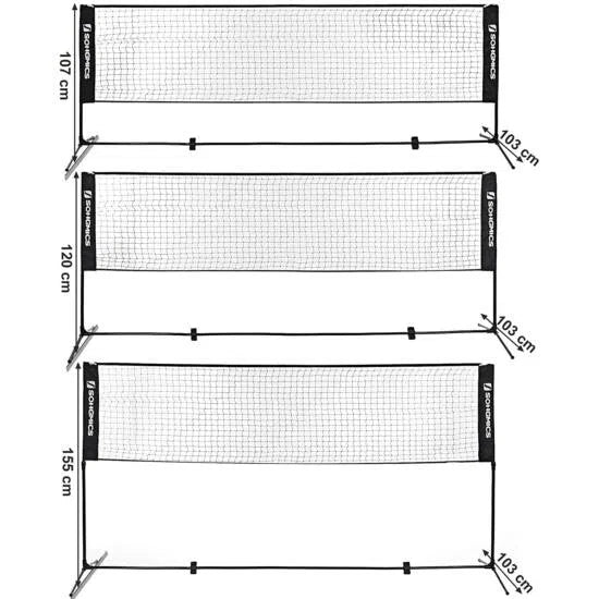 Badmintonová síť 400x155 cm, černá