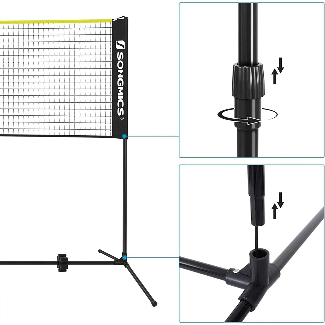 Badmintonová síť 400x155 cm, černo-žlutá