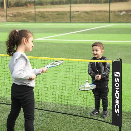 Badmintonová síť 400x155 cm, černo-žlutá