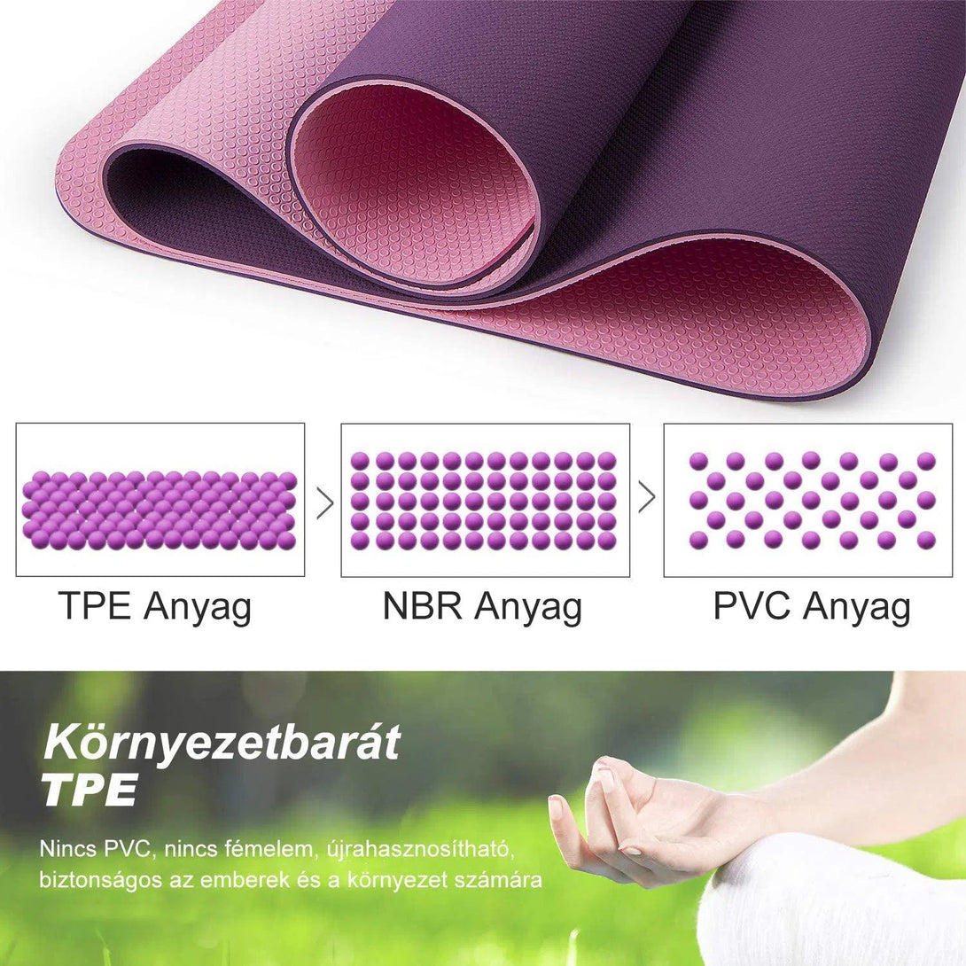 Bontour BALANCE TPE Ekologická protiskluzová podložka na jógu 6 mm, fialová/růžová | BONTOUR-Joga & Gym-Vashome.cz