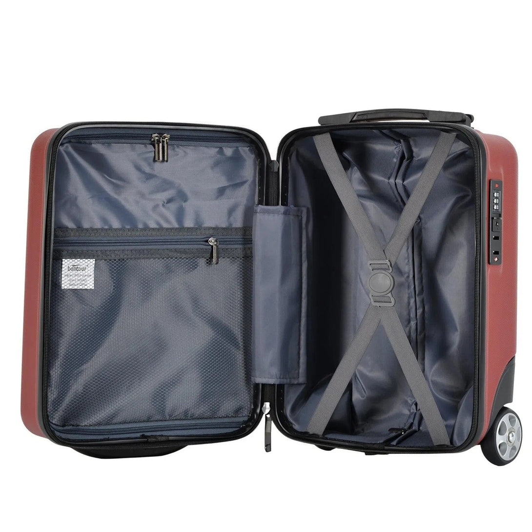 Bontour CabinOne kabinový kufr, bordó barva (40x30x20 cm), který lze přepravovat na letech WIZZAIR zdarma | BONTOUR