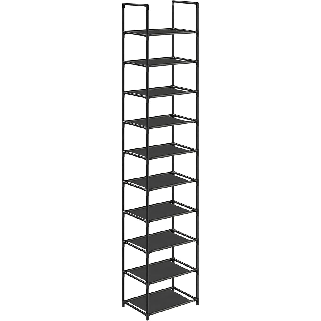 Botník, 10-úrovňový stojan na boty, úzký, 33 x 33 x 173 cm, černý-Botníky-Vashome.cz