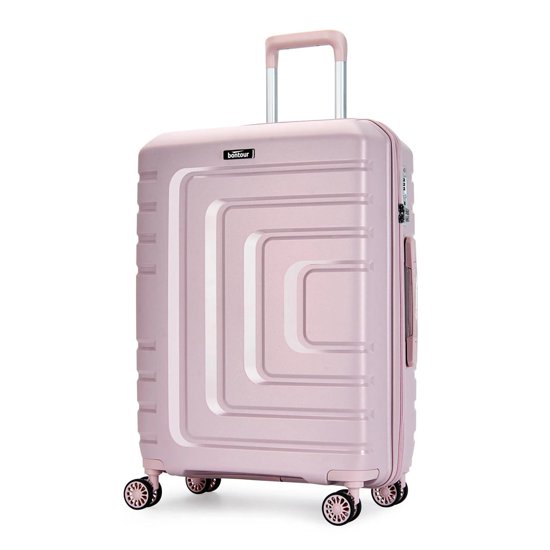 "CHARM" Sada 3 ks kufrů, 4-kolečkové s TSA zámkem, růžová | BONTOUR