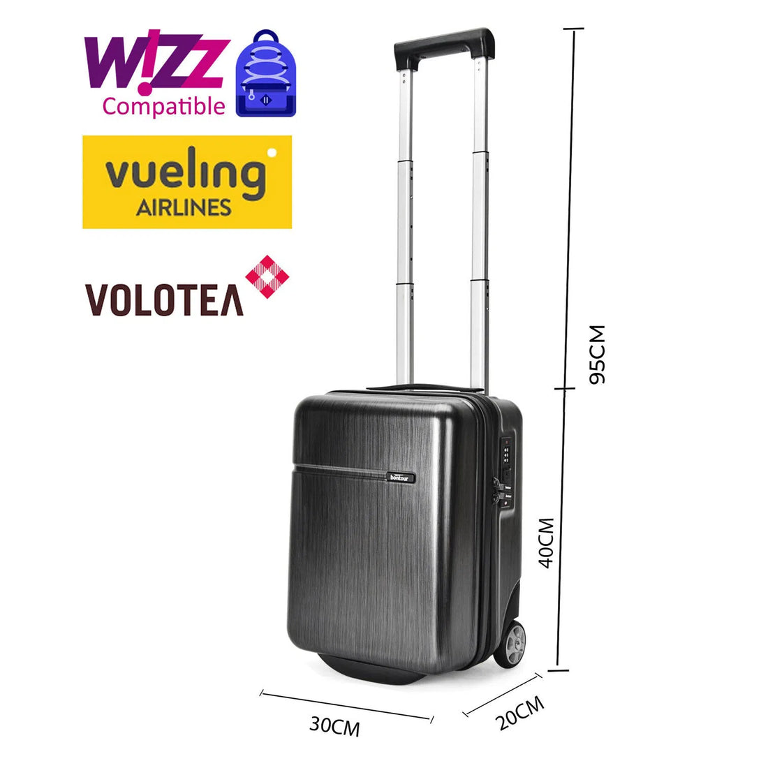 CabinOne kabinový kufr 40x30x20 cm zdarma povolen na palubu Wizz Air, barva šedá antik | BONTOUR