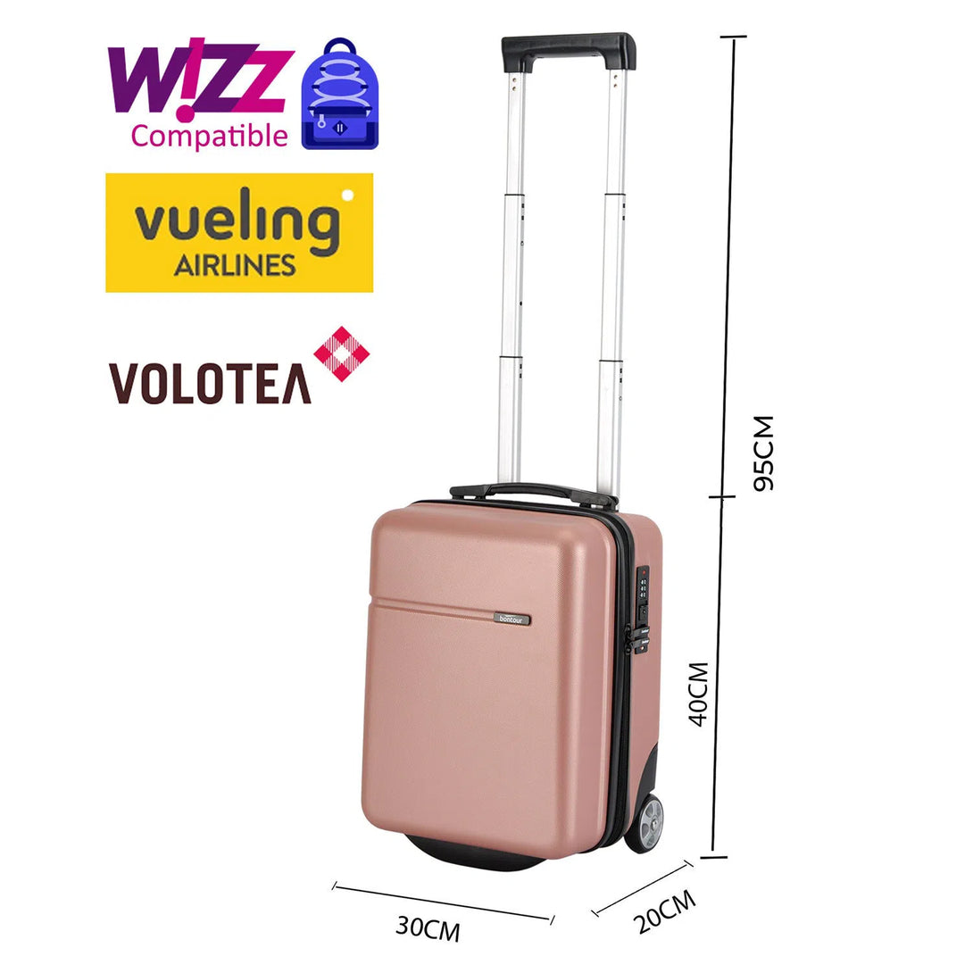 CabinOne kabinový kufr, barva Rose Gold (40x30x20 cm), který lze přepravovat na letech WIZZAIR zdarma | BONTOUR