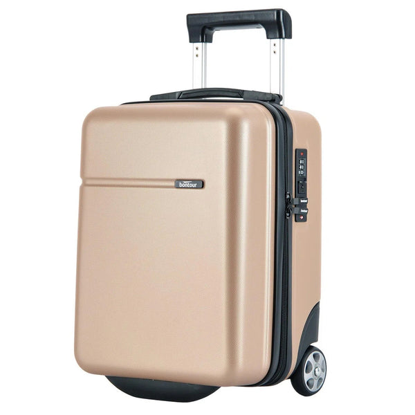 CabinOne kabinový kufr, barva šampaňská (40x30x20 cm), který lze přepravovat na letech WIZZAIR zdarma | BONTOUR