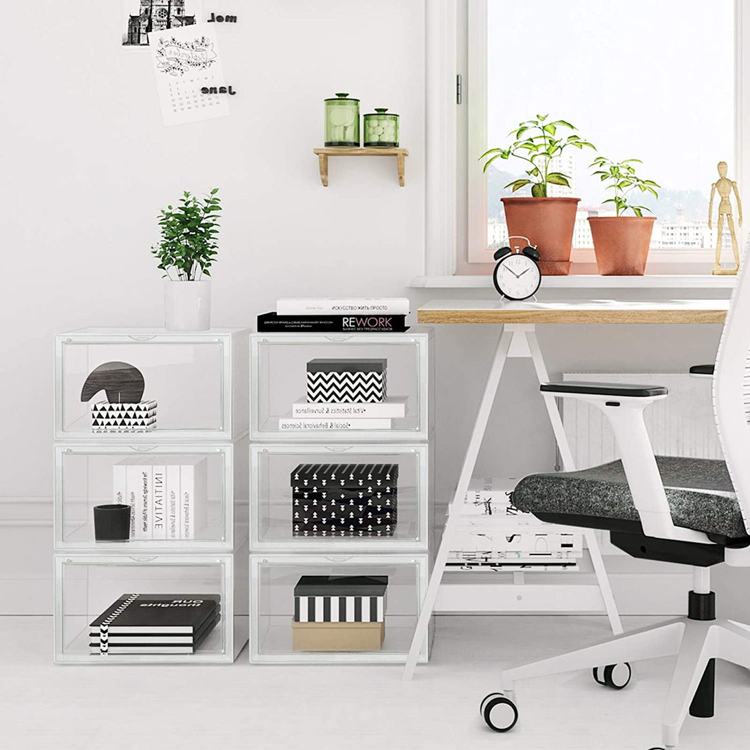SONGMICS Box na boty, 3 stohovatelné organizéry na boty, – Vashome.cz