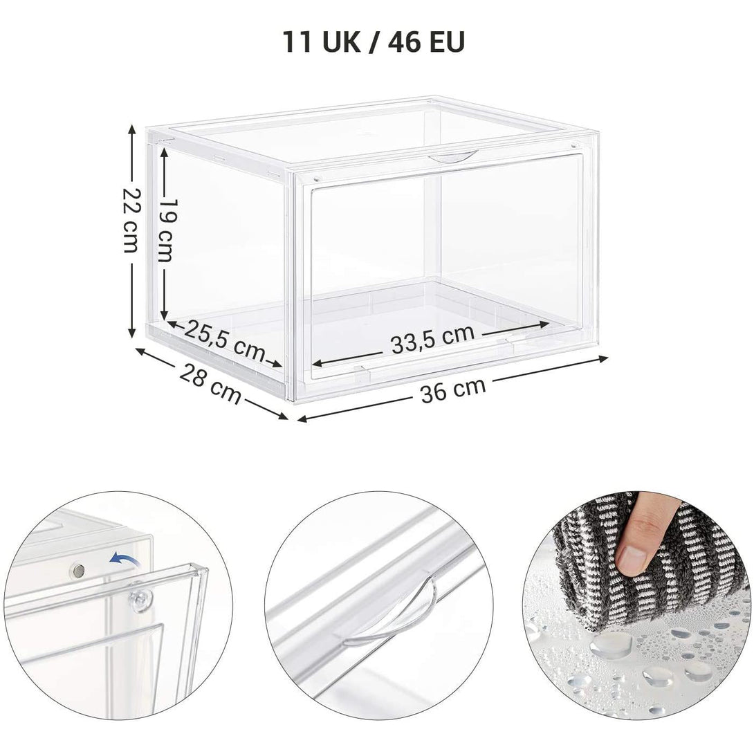 SONGMICS Box na boty, 3 stohovatelné organizéry na boty, – Vashome.cz