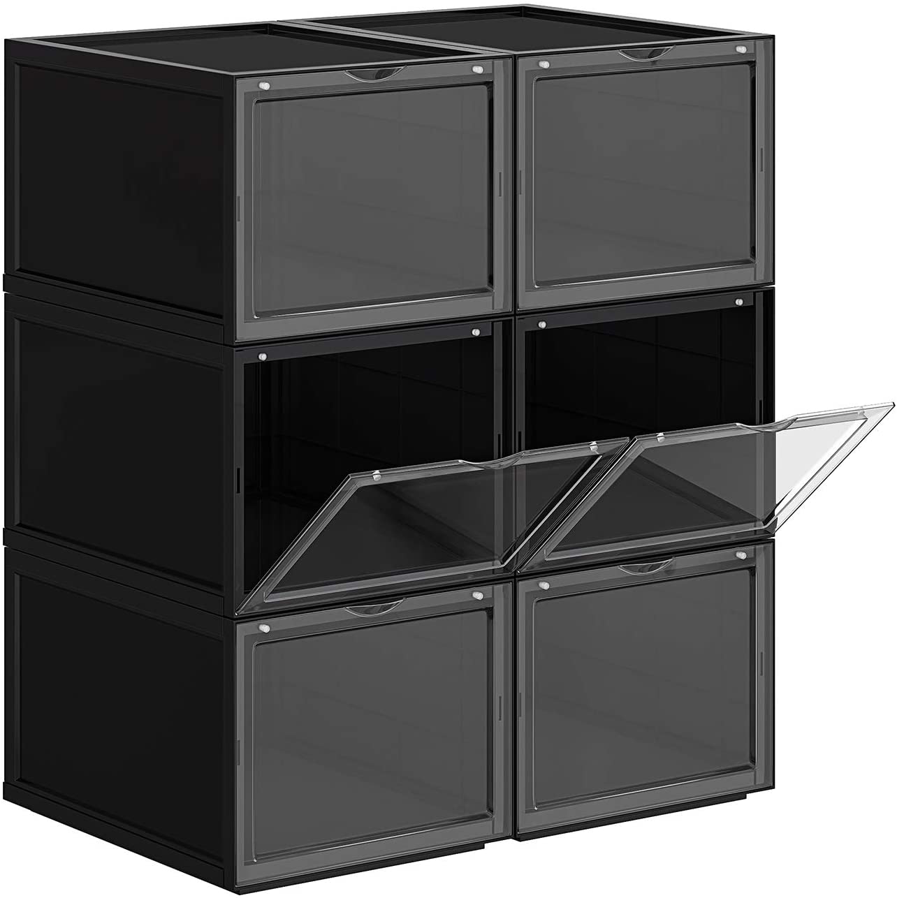 SONGMICS Box na boty, 6 stohovatelných organizérů na boty, 28 x 36 x ...