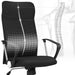 Ergonomická kancelářská židle, 63 x (110-120) x 63 cm, černá