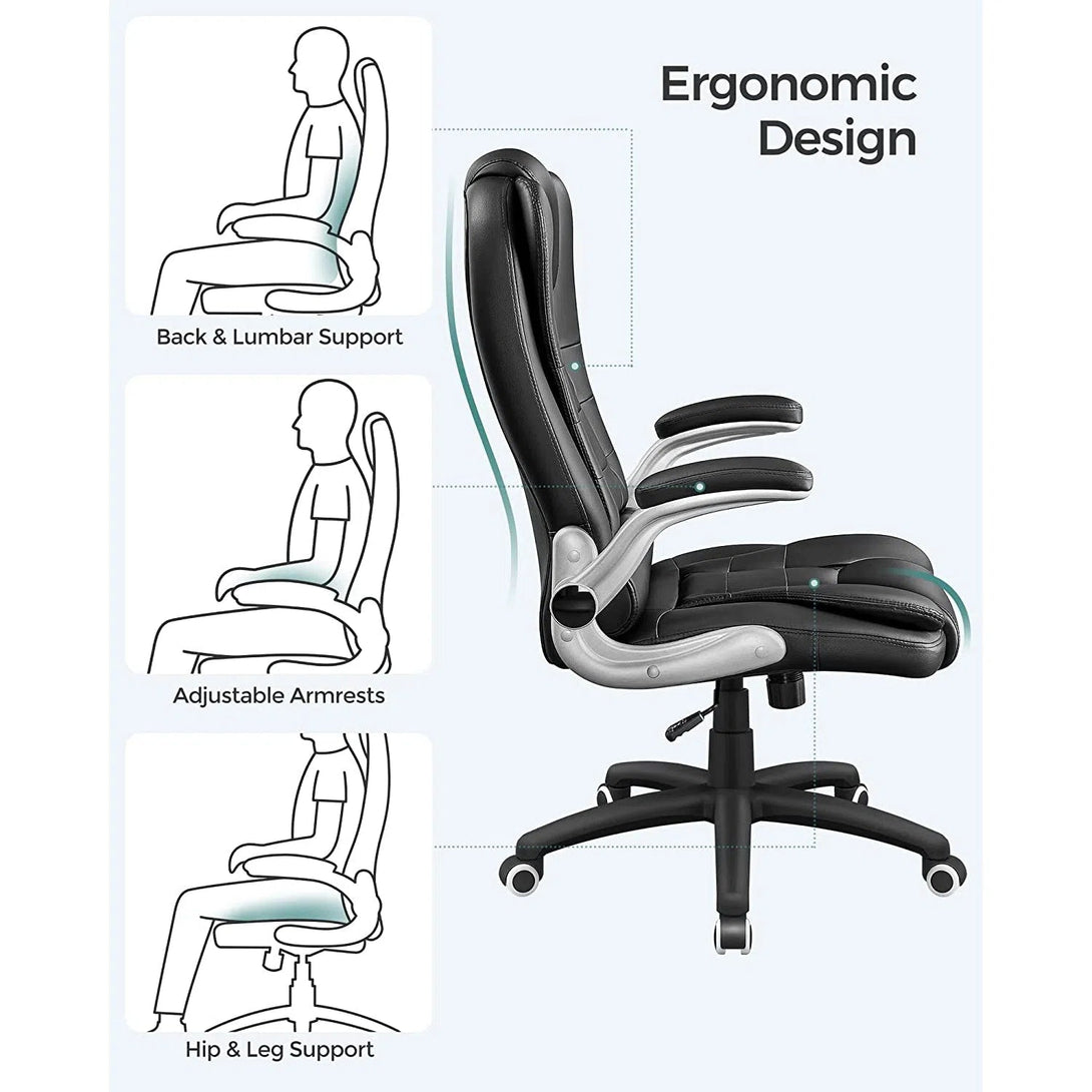 Ergonomická manažerská židle, černá