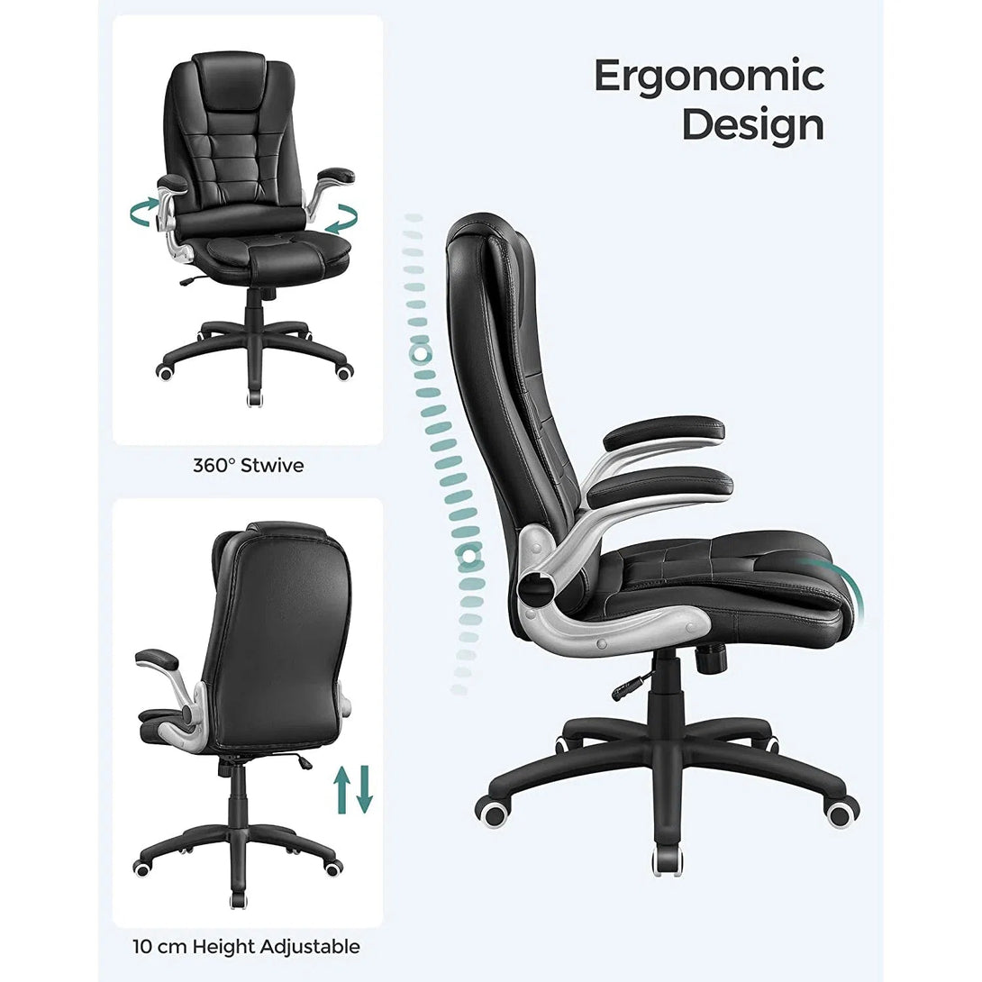 Ergonomická manažerská židle, černá