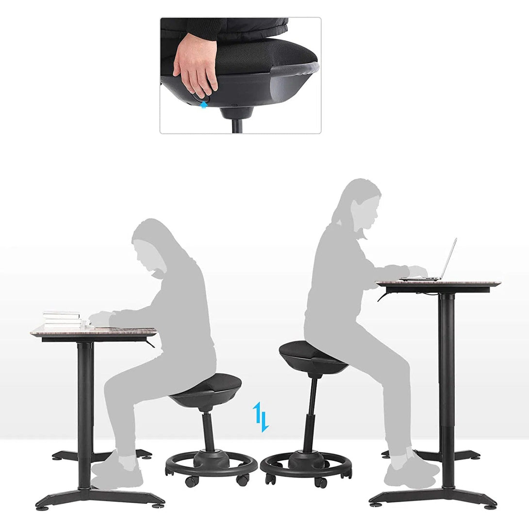 Ergonomická otočná židle se širokým sedákem, černá