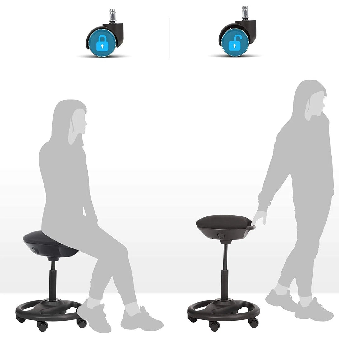 Ergonomická otočná židle se širokým sedákem, černá