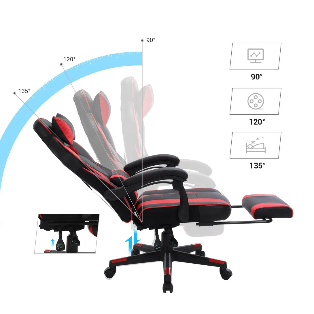 Ergonomická židle, kancelářská židle s opěrkou nohou