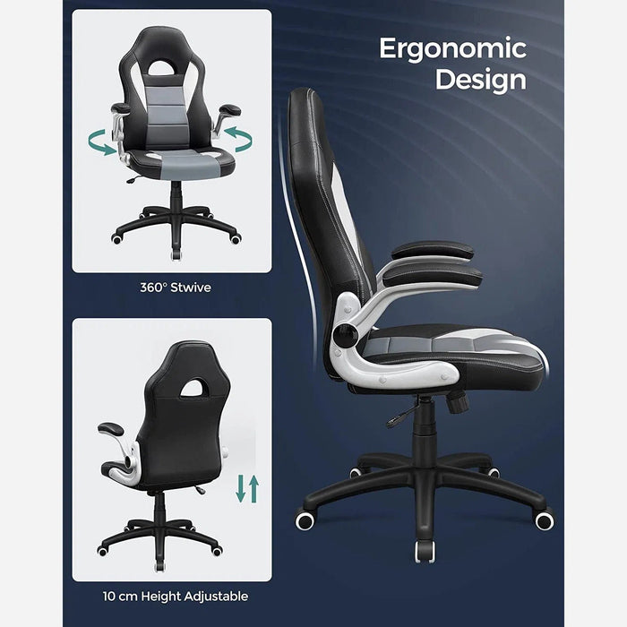 Ergonomická židle, kancelářská židle s podnožkou