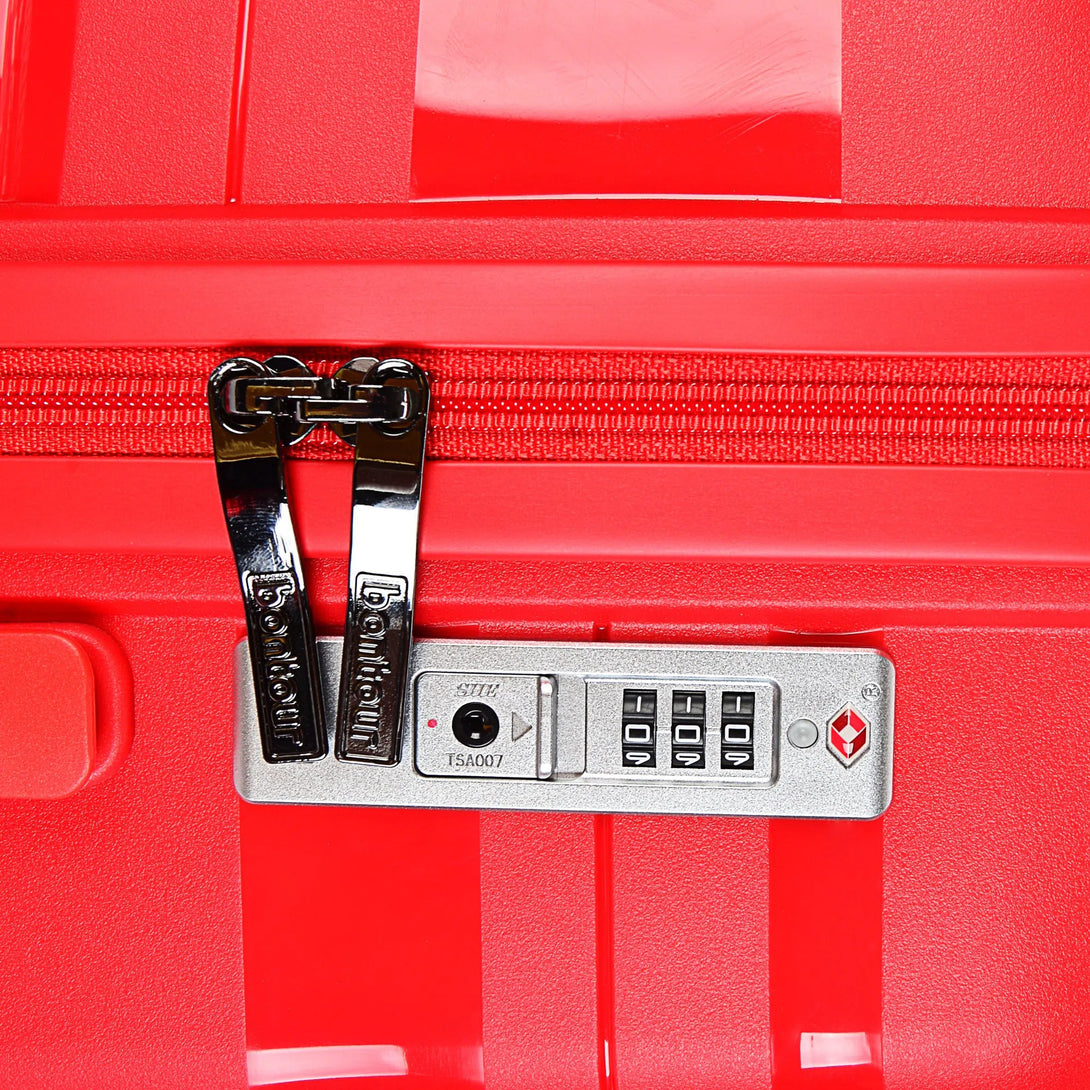 "Flow" 4-kolečkový kufr s TSA zámkem, velikost L, červený | BONTOUR
