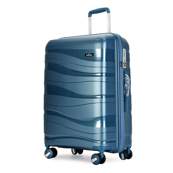 "Flow" 4-kolečkový kufr s TSA zámkem, velikost L, ledově modrý | BONTOUR