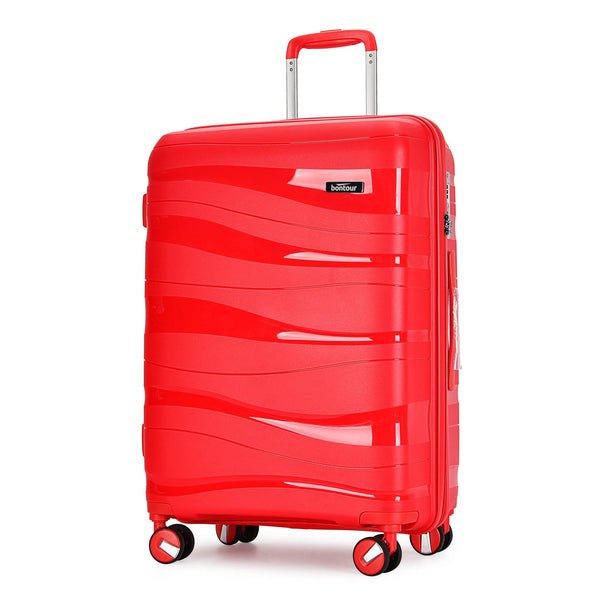 "Flow" 4-kolečkový kufr s TSA zámkem, velikost M, červený | BONTOUR