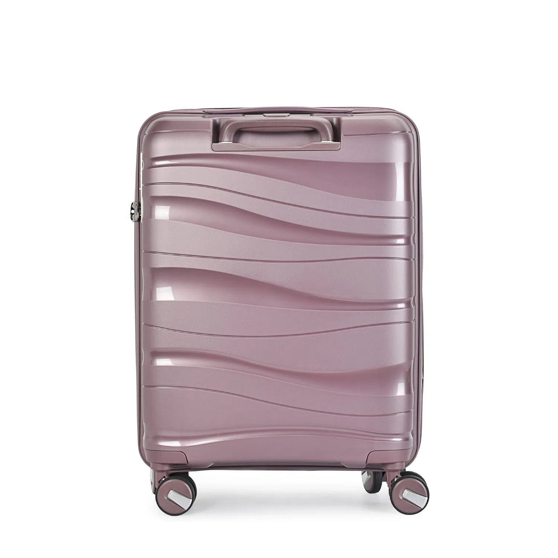 "Flow" kabinový kufr 55x40x20cm 4-kolečkový s TSA zámkem, levandulově fialový BONTOUR