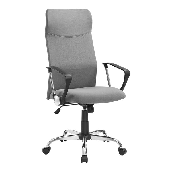 Kancelářská židle, ergonomická otočná židle, šedá