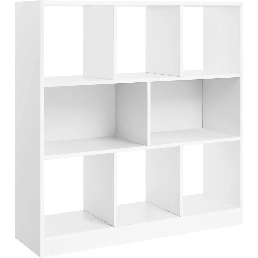 Knihovna, oddělovač místnosti 97,5 x 100 x 30 cm, bílá