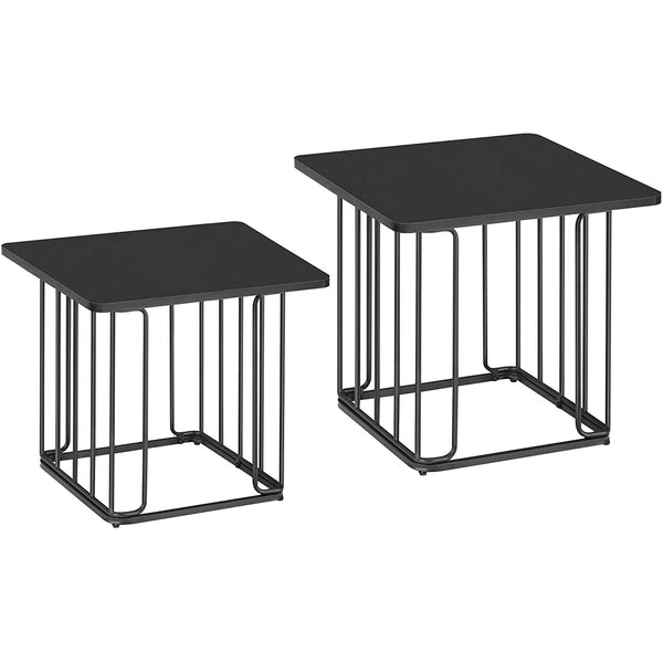 Konferenční stolky 2 ks, 50 x 45 x 50 cm, černé