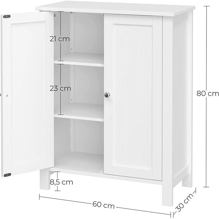 Koupelnová skříňka, úložná skříňka 60 x 80 x 30 cm, bílá