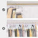 Kovové věšáky na kalhoty 5-vrstvé, 39 x 32 x 0,8 cm, stříbrné, bílé