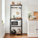 Kuchyňský stojan s odkládacími policemi 60 x 151,5 x 40 cm, vintage hnědý/černý