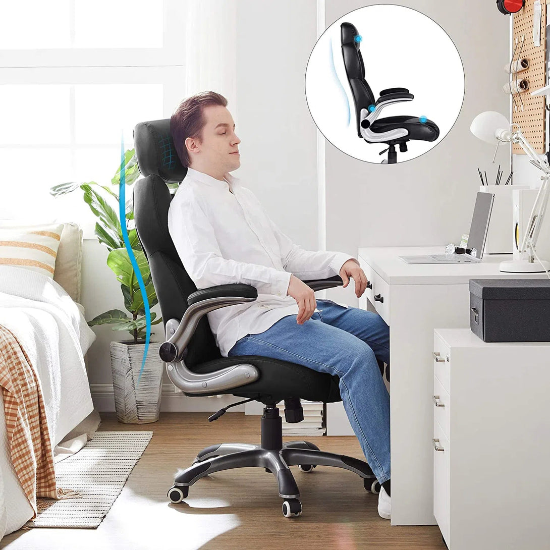 Luxusní kancelářské křeslo, kancelářská ergonomická židle, černá