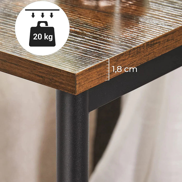 Malý stolek v industriálním stylu, rustikální hnědý