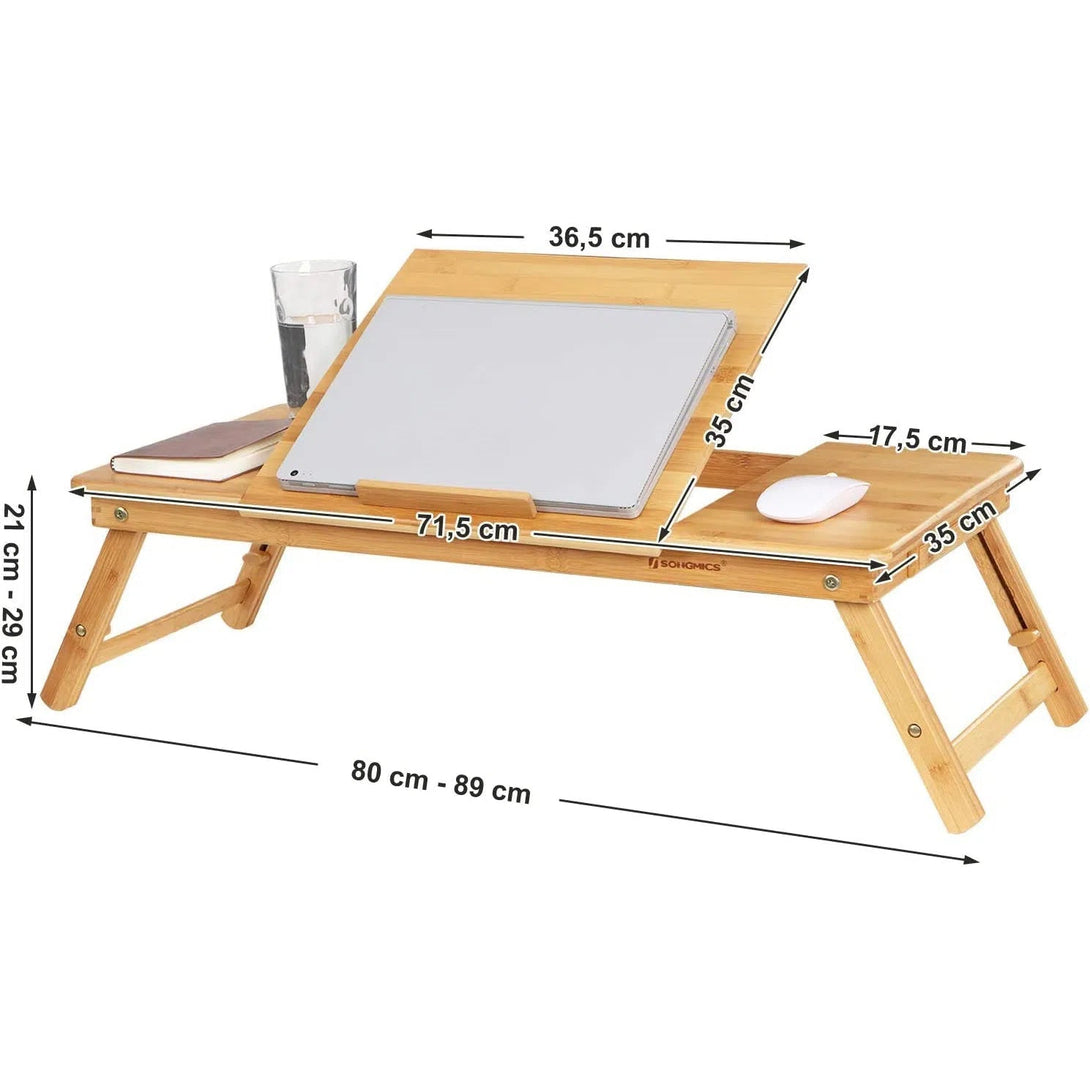 Nastavitelný malý bambusový stolek 72 x (21-29) x 35 cm